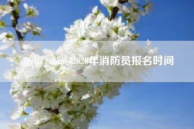 南充2020年消防员报名时间
