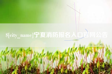 南充宁夏消防报名入口官网公告