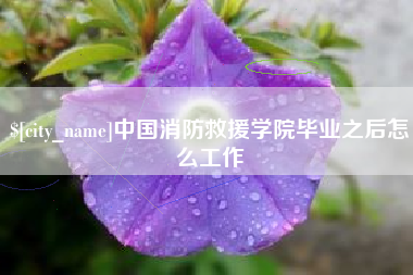南充中国消防救援学院毕业之后怎么工作