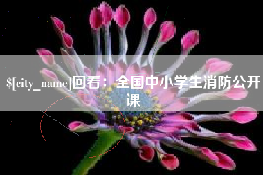 南充回看：全国中小学生消防公开课