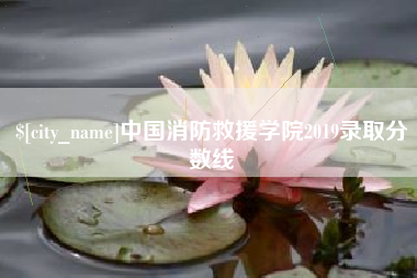 南充中国消防救援学院2019录取分数线