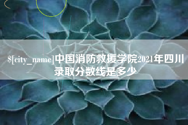 南充中国消防救援学院2021年四川录取分数线是多少