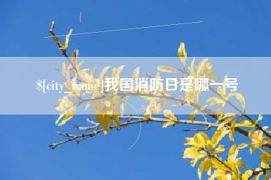 南充我国消防日是哪一号