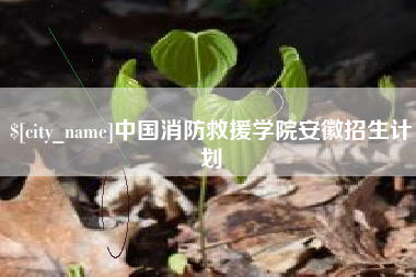 南充中国消防救援学院安徽招生计划