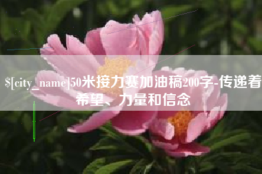 南充50米接力赛加油稿200字-传递着希望、力量和信念
