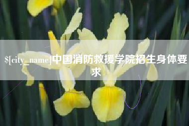 南充中国消防救援学院招生身体要求