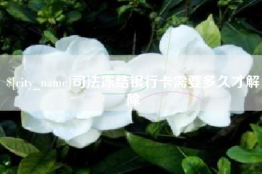 南充司法冻结银行卡需要多久才解除