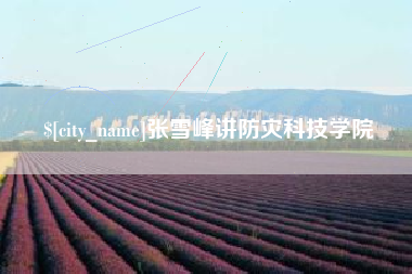 南充张雪峰讲防灾科技学院