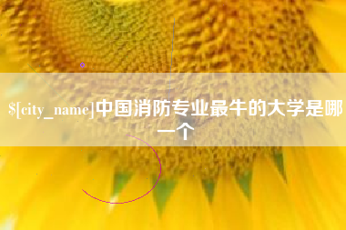南充中国消防专业最牛的大学是哪一个