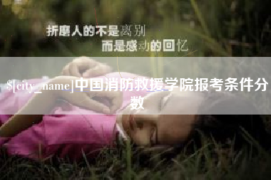 南充中国消防救援学院报考条件分数