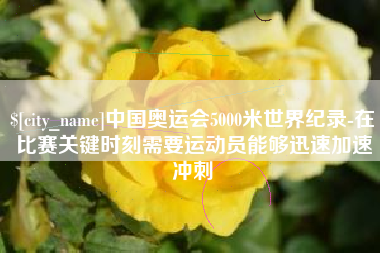 南充中国奥运会5000米世界纪录-在比赛关键时刻需要运动员能够迅速加速冲刺