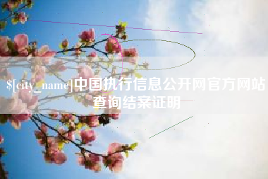 南充中国执行信息公开网官方网站查询结案证明