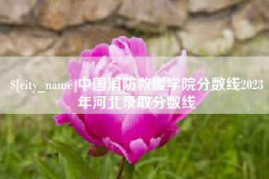 南充中国消防救援学院分数线2023年河北录取分数线