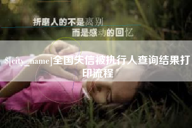 南充全国失信被执行人查询结果打印流程