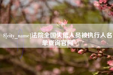 南充法院全国失信人员被执行人名单查询官网