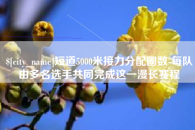 南充短道5000米接力分配圈数-每队由多名选手共同完成这一漫长赛程