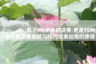 南充男子5000米长跑决赛-更是对5000米长跑决赛策略与技巧完美运用的体现