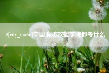 南充中国消防救援学院都考什么