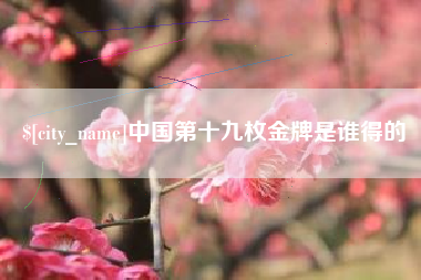 南充中国第十九枚金牌是谁得的