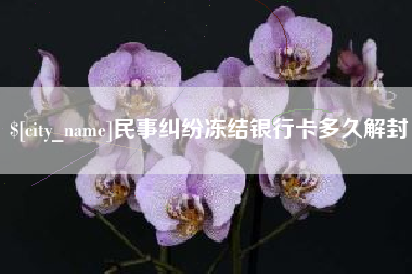 南充民事纠纷冻结银行卡多久解封