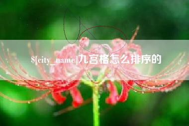南充九宫格怎么排序的