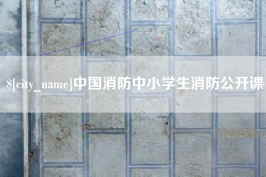 南充中国消防中小学生消防公开课