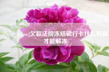 南充欠款法院冻结银行卡什么时候才能解冻