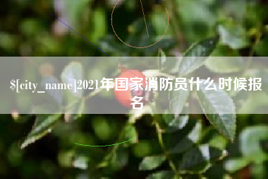 南充2021年国家消防员什么时候报名