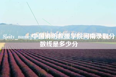 南充中国消防救援学院河南录取分数线是多少分
