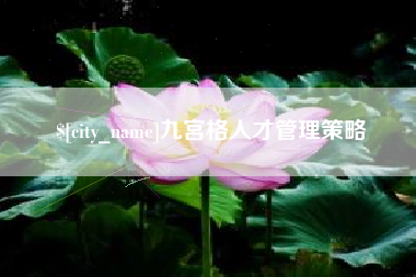南充九宫格人才管理策略