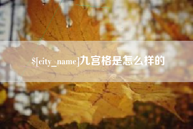 南充九宫格是怎么样的