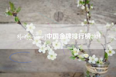 南充中国金牌排行榜2024
