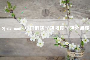 南充中国消防学院救援学院分数线